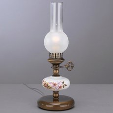 Настольная лампа с стеклянными плафонами белого цвета Paderno Luce T.3123/1.40 MANGIAFUMO