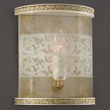 Бра с арматурой цвета белое золото, стеклянными плафонами Paderno Luce WB.3865/1.17 NUOVO