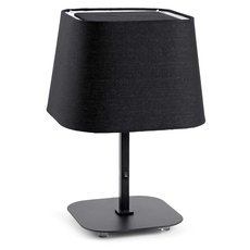 Настольная лампа с арматурой чёрного цвета, текстильными плафонами Faro Barcelona 29955