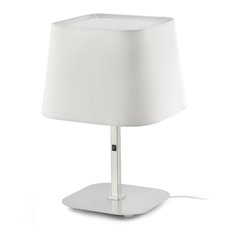 Настольная лампа с арматурой никеля цвета, плафонами белого цвета Faro Barcelona 29937