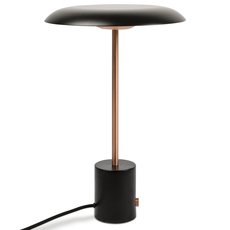 Настольная лампа с металлическими плафонами чёрного цвета Faro Barcelona 28388