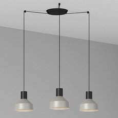 Светильник с арматурой чёрного цвета, плафонами серого цвета Faro Barcelona 68593-3L