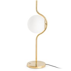 Настольная лампа с арматурой золотого цвета, плафонами белого цвета Faro Barcelona 29692D