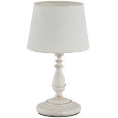 Настольная лампа с текстильными плафонами белого цвета Alfa 18538