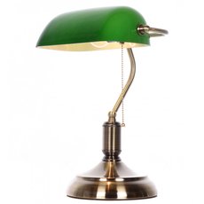 Настольная лампа с арматурой бронзы цвета, стеклянными плафонами LUMINA DECO 305-GR