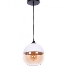 Светильник с арматурой чёрного цвета, плафонами янтарного цвета LUMINA DECO LDP 6805 WT+TEA