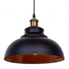 Светильник с арматурой чёрного цвета, плафонами чёрного цвета LUMINA DECO LDP 6858 BK+GD