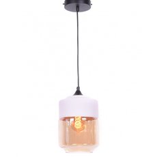 Светильник с арматурой чёрного цвета, плафонами янтарного цвета LUMINA DECO LDP 6807 WT+TEA