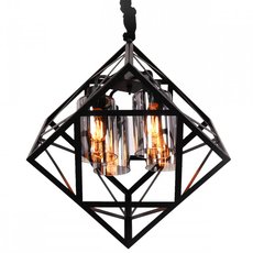 Светильник с металлическими плафонами чёрного цвета LUMINA DECO 11339-4 BK