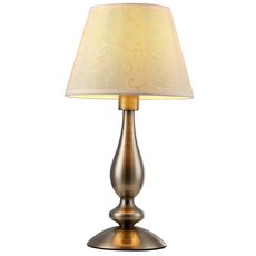 Настольная лампа с арматурой бронзы цвета, текстильными плафонами Arte Lamp A9368LT-1AB