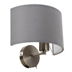 Бра с текстильными плафонами серого цвета Arte Lamp A1021AP-1SS