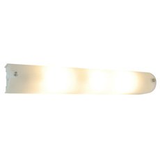 Светильник для ванной комнаты с арматурой никеля цвета, стеклянными плафонами Arte Lamp A4101AP-3WH