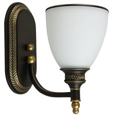Бра с арматурой чёрного цвета, плафонами белого цвета Arte Lamp A9518AP-1BA