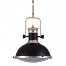 Светильник с арматурой чёрного цвета, металлическими плафонами LUMINA DECO 274-1-FGD+BL