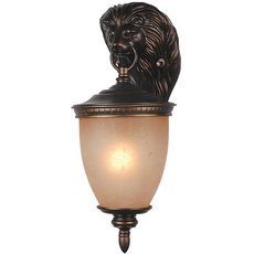 Светильник для уличного освещения с арматурой коричневого цвета, стеклянными плафонами Favourite 1336-1W