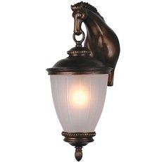 Светильник для уличного освещения с арматурой коричневого цвета, стеклянными плафонами Favourite 1335-1W