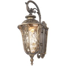 Светильник для уличного освещения с арматурой коричневого цвета, стеклянными плафонами Favourite 1495-1W