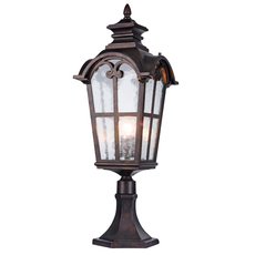 Светильник для уличного освещения с арматурой коричневого цвета, стеклянными плафонами Favourite 2036-1T
