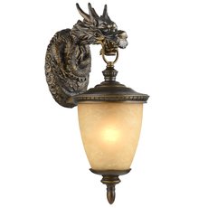 Светильник для уличного освещения с арматурой коричневого цвета, стеклянными плафонами Favourite 1716-1W