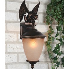 Светильник для уличного освещения с арматурой коричневого цвета, стеклянными плафонами Favourite 1338-1W