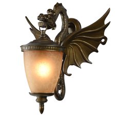 Светильник для уличного освещения с арматурой коричневого цвета, стеклянными плафонами Favourite 1717-1W