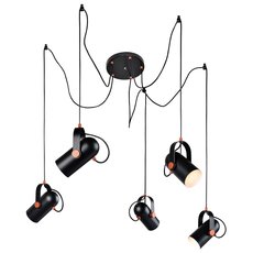Светильник с арматурой чёрного цвета, металлическими плафонами Favourite 2007-5P