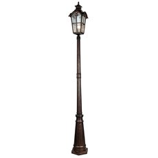 Светильник для уличного освещения с арматурой коричневого цвета, стеклянными плафонами Favourite 2036-1F