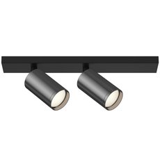 Точечный светильник с арматурой чёрного цвета, металлическими плафонами Maytoni C051CL-02BGF