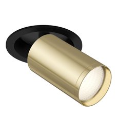 Точечный светильник с арматурой чёрного цвета, плафонами золотого цвета Maytoni C048CL-1BG