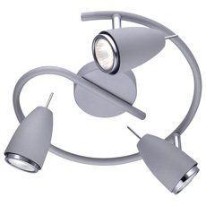 Спот с арматурой серого цвета, металлическими плафонами Arte Lamp A1966PL-3GY