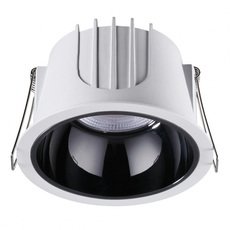 Точечный светильник с арматурой белого цвета, плафонами чёрного цвета Novotech 358695