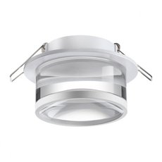 Точечный светильник с арматурой белого цвета, плафонами прозрачного цвета Novotech 370915