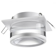 Точечный светильник с арматурой белого цвета, плафонами прозрачного цвета Novotech 370917