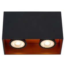 Точечный светильник с арматурой чёрного цвета, металлическими плафонами Lucide 22966/02/30