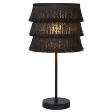 Настольная лампа с арматурой чёрного цвета, текстильными плафонами Lucide 10507/81/36