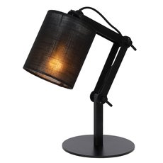 Настольная лампа с арматурой чёрного цвета, текстильными плафонами Lucide 45592/81/30
