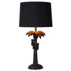 Настольная лампа с арматурой чёрного цвета, текстильными плафонами Lucide 10505/81/30