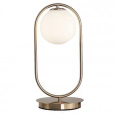 Настольная лампа с арматурой бронзы цвета, плафонами белого цвета KINK Light 07631-8,20