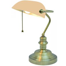Настольная лампа с арматурой бронзы цвета, стеклянными плафонами Arte Lamp A2493LT-1AB