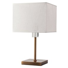 Настольная лампа с арматурой бронзы цвета, текстильными плафонами Arte Lamp A5896LT-1PB
