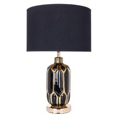 Настольная лампа с арматурой чёрного цвета, текстильными плафонами Arte Lamp A4016LT-1BK