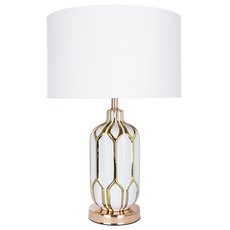 Настольная лампа с текстильными плафонами белого цвета Arte Lamp A4016LT-1WH