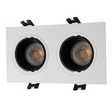 Точечный светильник с арматурой белого цвета, пластиковыми плафонами DENKIRS DK3072-WH+BK