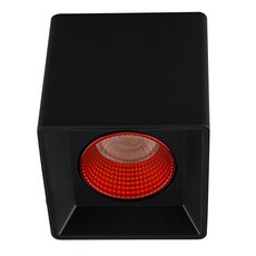 Точечный светильник с арматурой чёрного цвета, пластиковыми плафонами DENKIRS DK3080-BK+RD