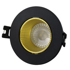 Точечный светильник с арматурой чёрного цвета, пластиковыми плафонами DENKIRS DK3061-BK+YE