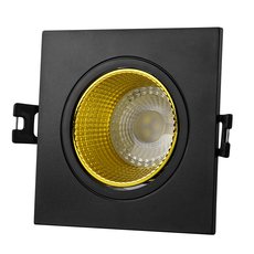 Точечный светильник с арматурой чёрного цвета DENKIRS DK3071-BK+YE