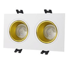 Точечный светильник с арматурой белого цвета, пластиковыми плафонами DENKIRS DK3072-WH+YE