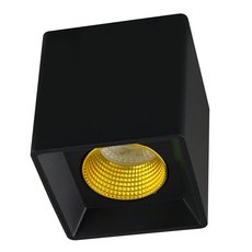Точечный светильник с арматурой чёрного цвета, плафонами золотого цвета DENKIRS DK3080-BK+YE