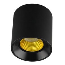 Точечный светильник с арматурой чёрного цвета, плафонами золотого цвета DENKIRS DK3090-BK+YE
