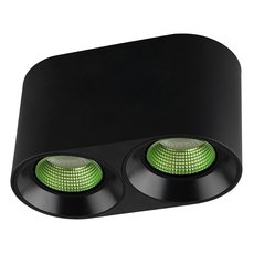 Точечный светильник с арматурой чёрного цвета, пластиковыми плафонами DENKIRS DK3096-BK+GR